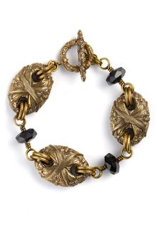Stephen Dweck Plum Black Agate & Engraved Link Bracelet - Lyst