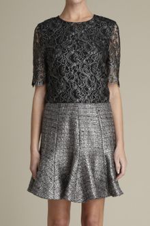 Adam Lippes Metallic Lace Tee - Lyst