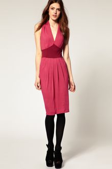 ASOS Collection Asos Pencil Dress with Colourblock Waist - Lyst