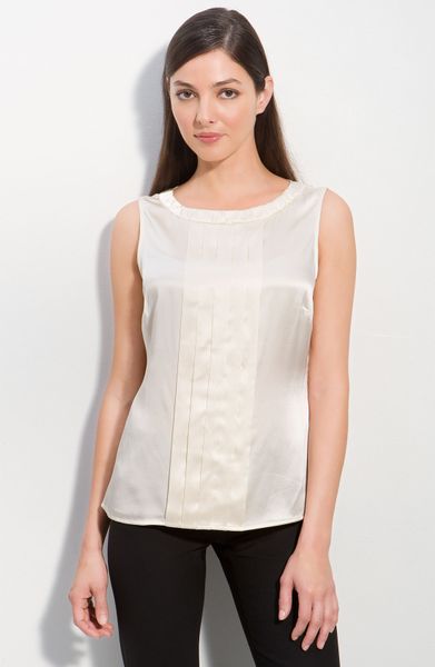 Classiques Entier Silk Charmeuse Blouse in White (ivory) | Lyst