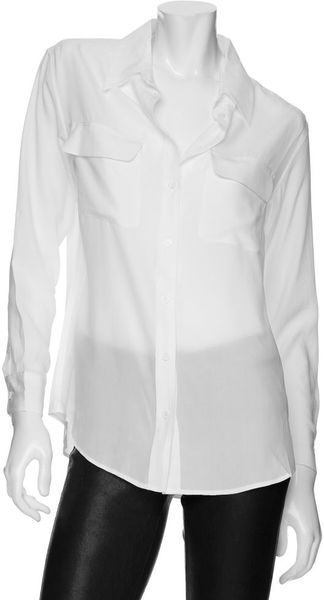 Equipment Oversized Silk Shirt - Lyst
