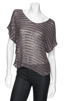 Joie Metallic Silver Beaded Top - Lyst