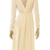 Marc Jacobs Plungefront Velvet Dress in Yellow (marigold) - Lyst