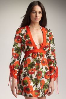 Milly Allesandra Tie-back Coverup - Lyst