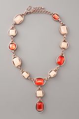 Oscar de la Renta Oval-bezel Cabochon Necklace