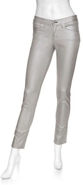 Rag & Bone Exclusive Midrise Skinny Leggings: Silver - Lyst