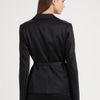Reed Krakoff Belted Wool Sateen Blazer in Black - Lyst