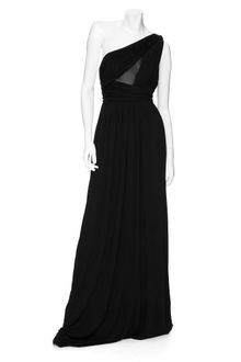 Robert Rodriguez Pleated Bodice One Shoulder Long Dress - Lyst