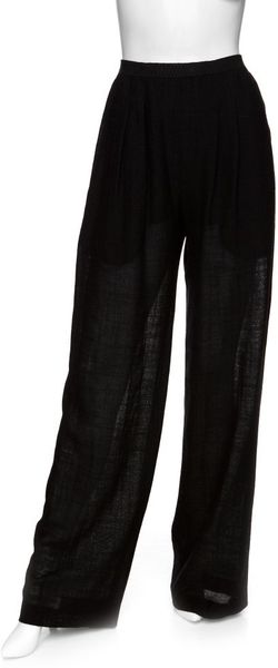 Theyskens' Theory Wide Leg Pants in Black - Lyst