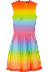 Christopher Kane Rainbow Cotton and Silk-blend Dress