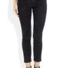 Current/elliott The Stiletto Polkadot Lowrise Jeans in Black - Lyst