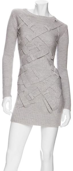 Exclusive For Intermix Exclusive Sweater Strips Dress - Lyst