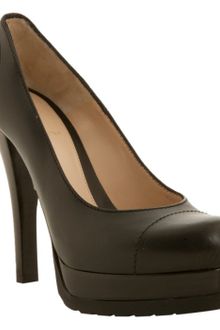 Fendi Black Leather Platform Lugg Pumps - Lyst