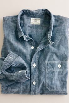 J.Crew Slim Vintage Selvedge Chambray Utility Shirt - Lyst
