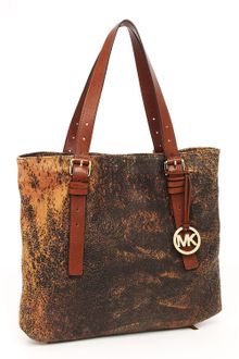Michael by Michael Kors Extra Large Expandable Jessica Tote, Mocha - Lyst