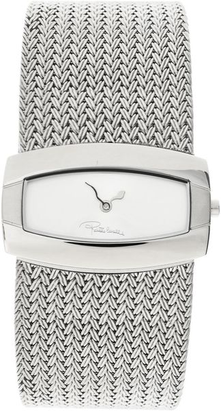 Roberto Cavalli Silver Ellisse Watch - Lyst