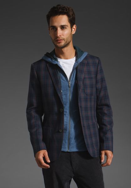 Penguin Guto Plaid Blazer in Blue for Men (total eclipse) - Lyst