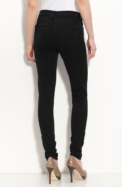 Blue Essence Colored Denim Skinny Jeans in Black - Lyst