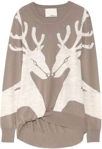 3.1 Phillip Lim Reindeer Merino Wool-blend Sweater - Lyst