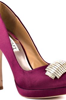 Badgley Mischka Julia - Wine Satin - Lyst