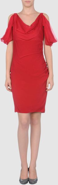 Catherine Malandrino Short Dress in Red (brown) - Lyst