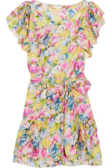 Collette By Collette Dinnigan Floral-print Silk-satin Dress - Lyst