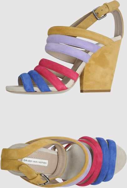 Dries Van Noten High Heeled Sandals in Multicolor (lilac) - Lyst