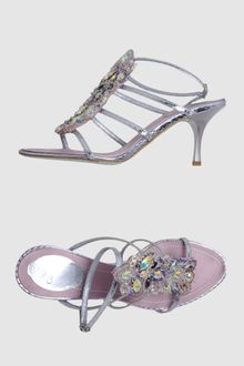 Rene Caovilla Embelished High-heeled Sandals - Lyst