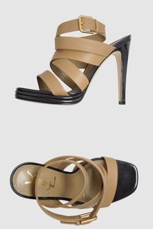 Yves Saint Laurent Rive Gauche Platform Sandals - Lyst