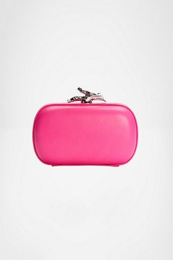 Diane Von Furstenberg Lytton Small Neon Leather Clutch - Lyst