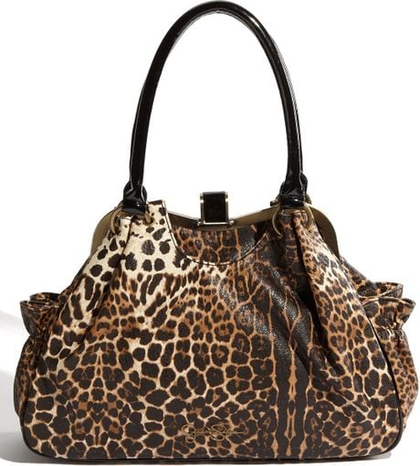 Jessica Simpson Couture Frame Satchel Satchel Handbags Animal Print