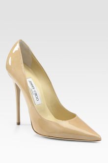 Jimmy Choo Anouk Patent Leather Point Toe Pumps - Lyst
