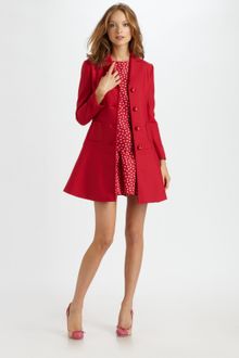 RED Valentino Cotton-wool Bow Coat - Lyst