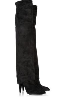 Sigerson Morrison Fold-over Thigh-high Suede Boots - Lyst