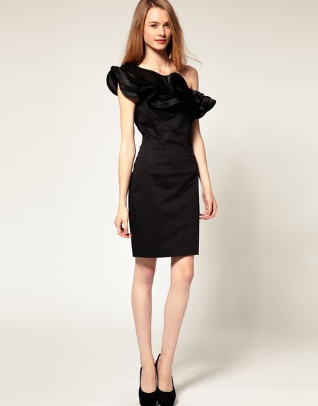 ted baker black off the shoulder dress