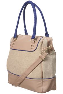 Topshop Canvas Blue Flash Holdall - Lyst