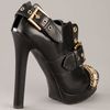 Alexander Mcqueen Gold Detail Shoe in Black (gold) - Lyst