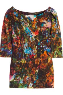 Erdem Arleen Printed Silk Top - Lyst