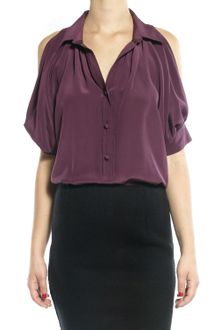 Fifteen-twenty Open Shoulder Button Down Blouse  - Lyst