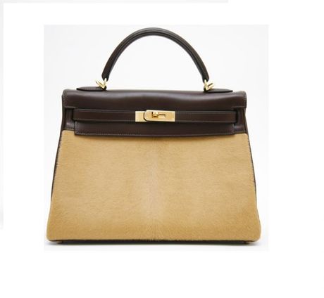 Hermes Troika Ebene Evergrain and Camel Hair Kelly in Brown (camel) - Lyst