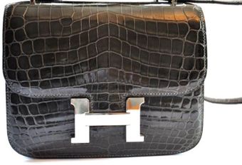 Hermes Graphite Micro Crocodile Constance - Lyst