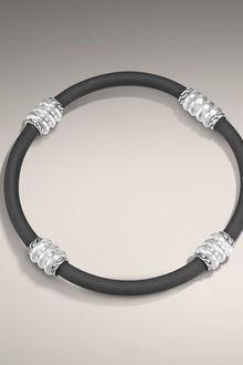 John Hardy Black Rubber Cord Fourstation Bracelet - Lyst