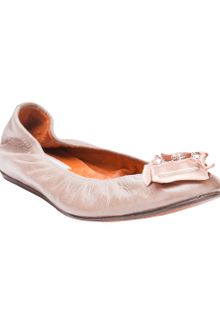 Lanvin Embroidered Ballet Flat - Lyst