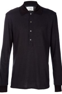 Maison Martin Margiela Long Sleeve Polo Shirt - Lyst