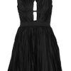 Roberto Cavalli Pleated Cottonblend Dress in Black - Lyst