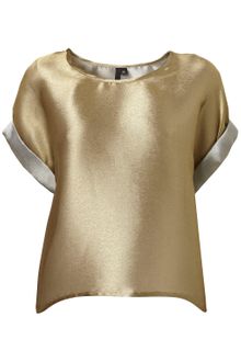 Topshop Metallic Tee  - Lyst