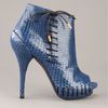 Versace Python Ankle Boot in Blue - Lyst