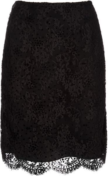 Balenciaga Lace Vintage Skirt in Black - Lyst
