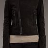 Balenciaga Suede Biker Jacket in Black - Lyst