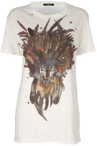  Wolf Print T-shirt 
